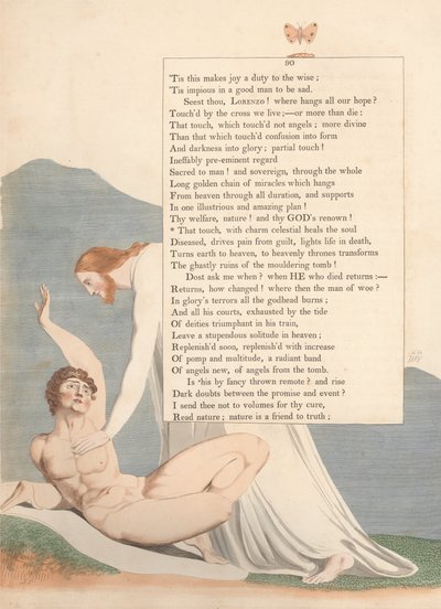 Youngs Nachtgedanken, Seite 90, Diese Berührung, mit himmlischem Charme heilt die Seele von William Blake